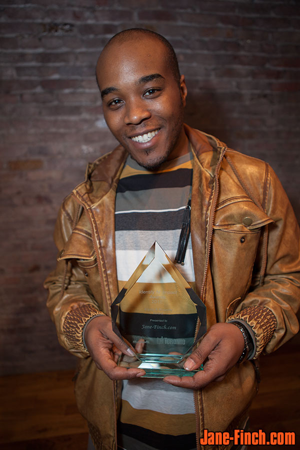 Chris Williams receives the Equity and Diversity Award at the 2012 Identify 'N Impact Awards
