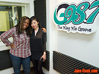 G98.7 FM host Jemeni G interviews Sue Chun