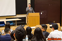 Paul Nguyen gives a keynote at the 2017 United Vietnamese Students' Association of Ontario (UVSA) Professional Mixer