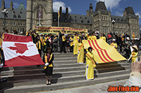Freedom Flag Raising Ceremony at Parliament Hill iin Ottawa