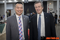 Paul Nguyen with Toronto Mayor John Tory